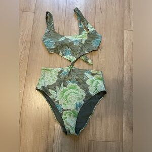 Aerie Green Swim One Piece